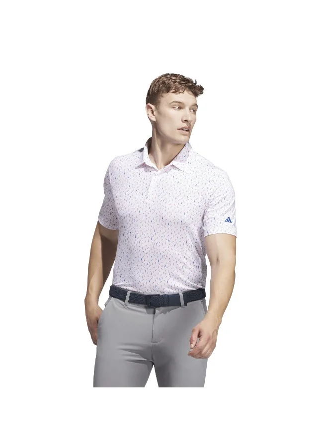 Adidas Ult365 Aop Polo White Golf Polo Shirts For Men S