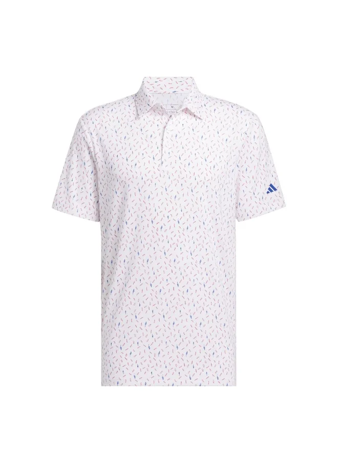 اديداس Adidas Ult365 Aop Polo White Golf Polo Shirts For Men S