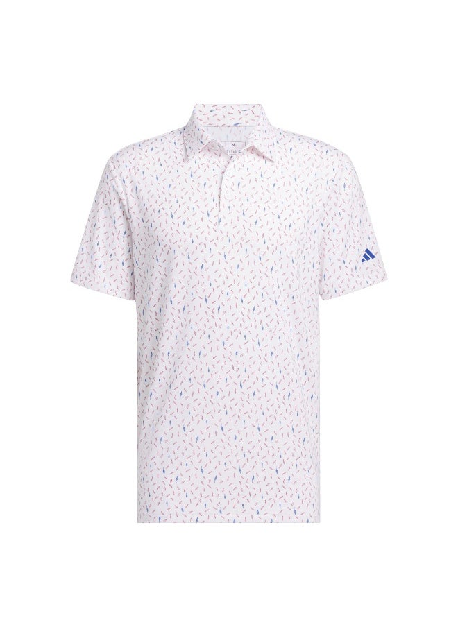 Adidas Adidas Ult365 Aop Polo White Golf Polo Shirts For Men S  - Image 2