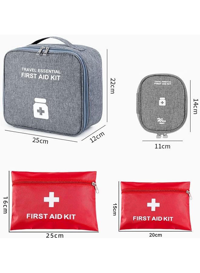 KASTWAVE First Aid Kit Empty Camping First Aid Bag Medicine Tools Travel Storage Bag Suitable For Home Outdoor Hiking Camping Car Office Workplace - Image 2