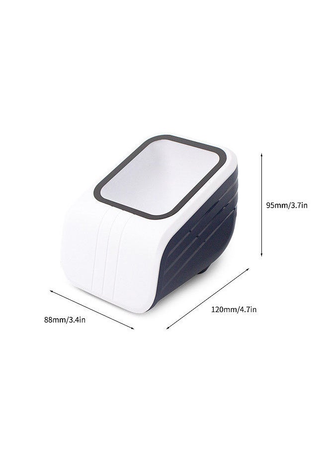 Generic - 1D 2D QR Barcode Scanner Platform with Voice Announcement Prompt USB Wired Bar Code Reader Hands-free CMOS Image Sensor Desktop Scanner Large Scanning Window - Image 1