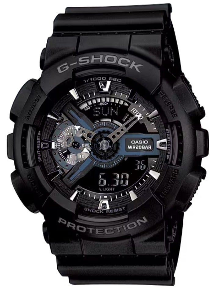 CASIO G-Shock Black Men's Watch Fashion Analog Digital Quartz Watch GA-110-1B - Image 1