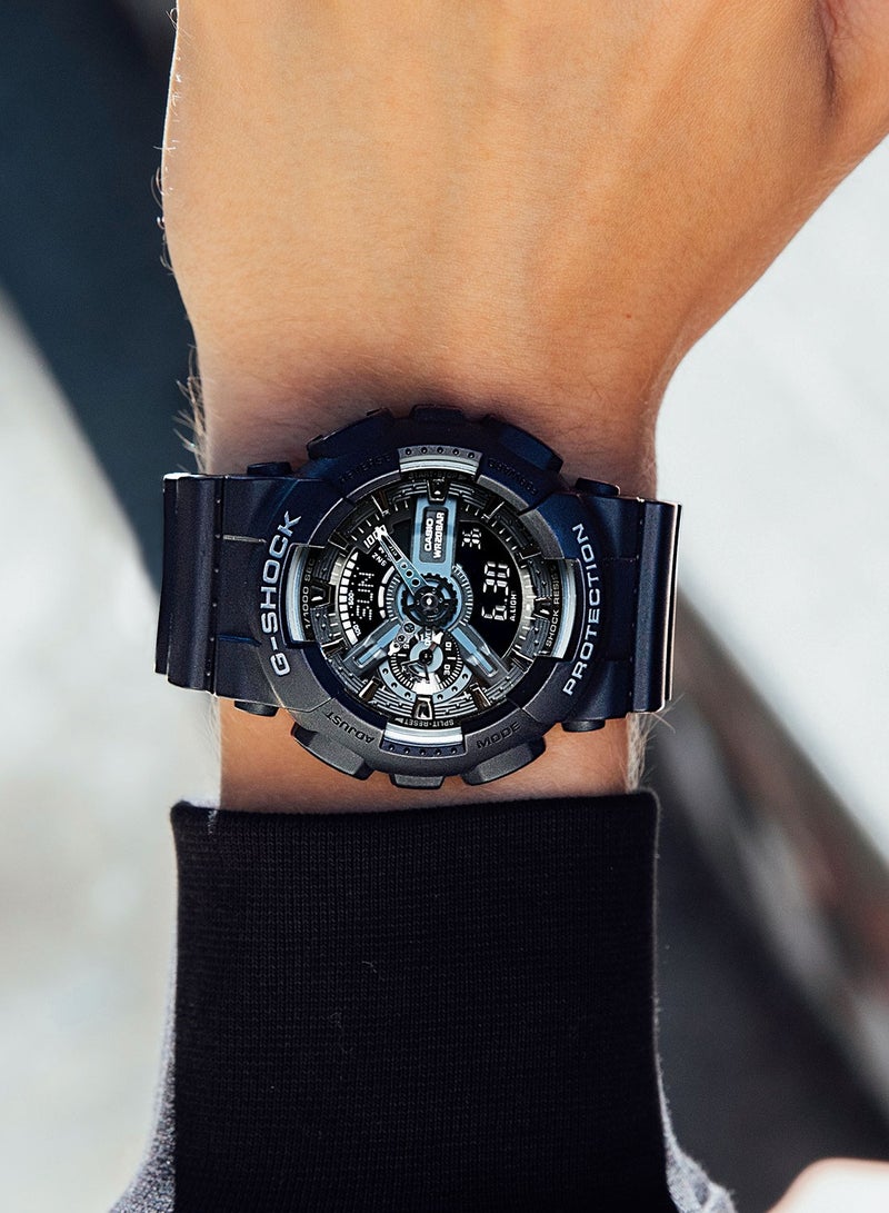 CASIO G-Shock Black Men's Watch Fashion Analog Digital Quartz Watch GA-110-1B - Image 2