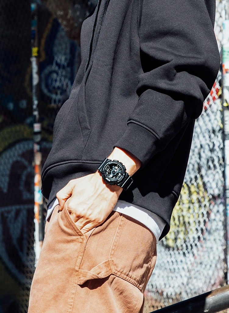 CASIO G-Shock Black Men's Watch Fashion Analog Digital Quartz Watch GA-110-1B - Image 4