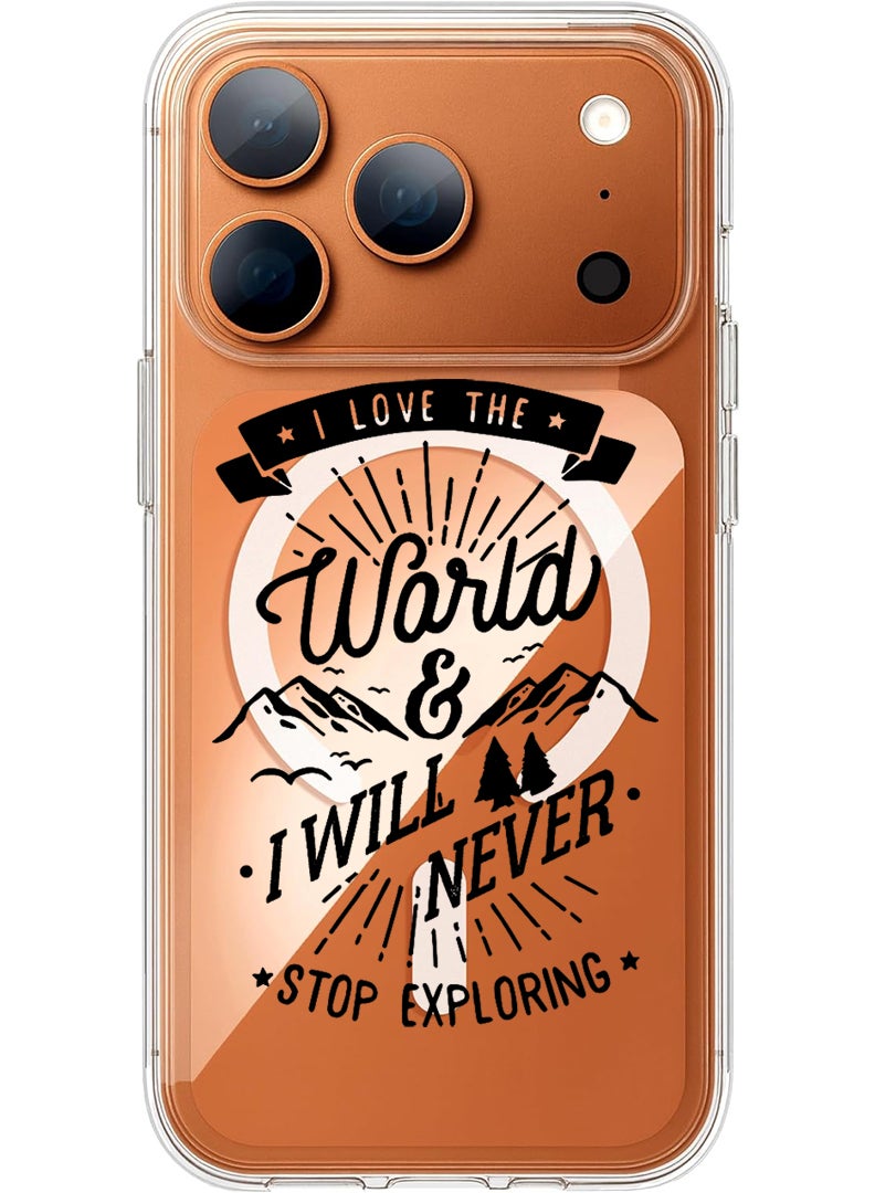 Theodor Magnetic Case for Apple iPhone 17 Pro Compatible with MagSafe Wireless Charging, Shockproof Phone Bumper Cover - IDK IDC - White - Image 1