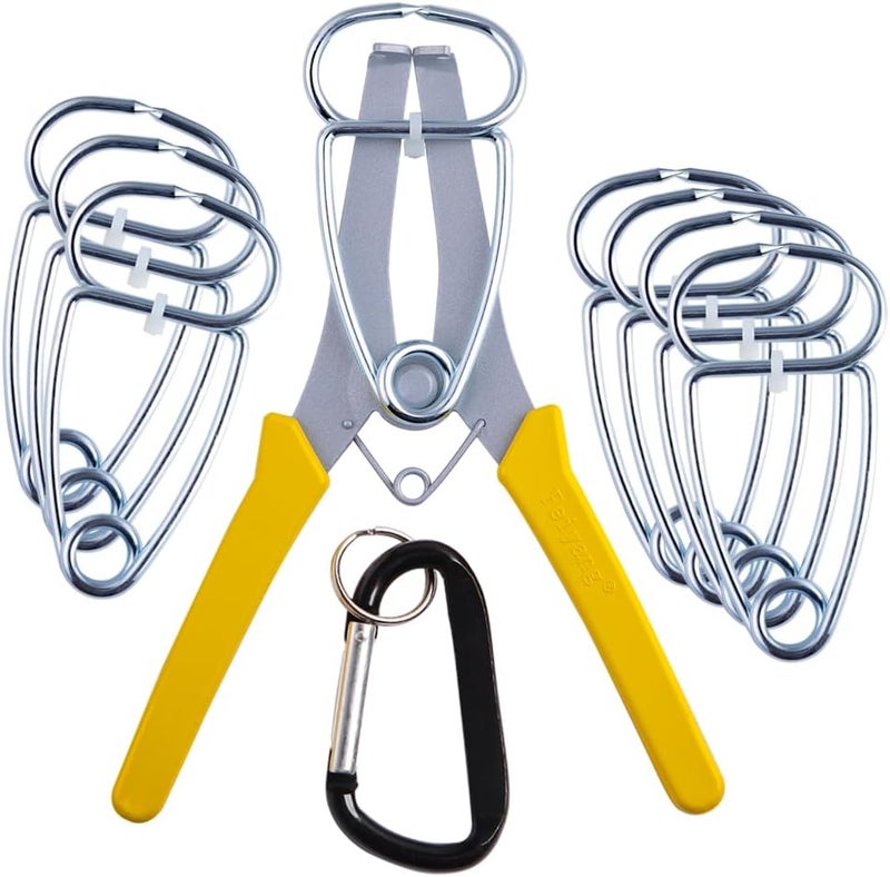 Feiyang 8 Miter Clamps and Miter Spring Pliers for Woodworking,Picture Frames,Wood Trim,Moldings - Image 1