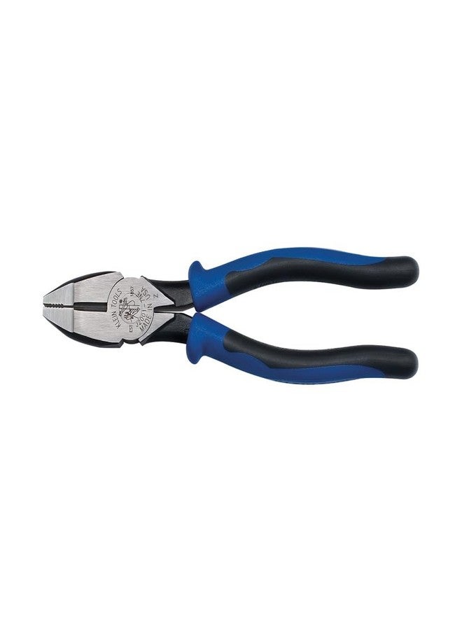 Klein Tools J20017NE Heavy Duty Lineman's Pliers, Made in USA, with High Leverage Design, Heavy Duty Comfortable Handles and Knurled Jaws, 7-Inch - Image 1