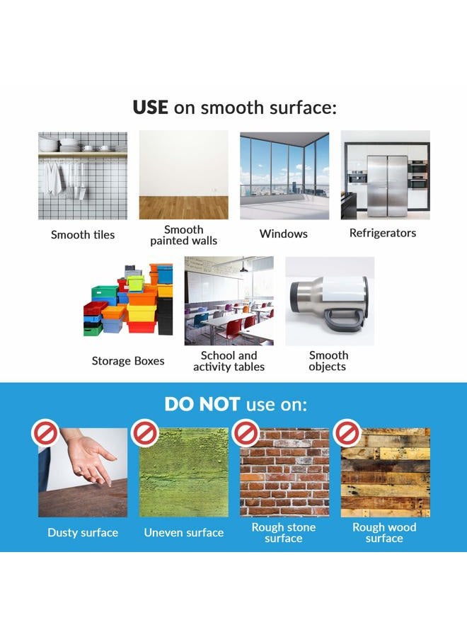 embellish Extra Large Whiteboard Decal Sticker, Self-Adhesive Paper Message Board (6.5 FEET) Peel and Stick Wallpaper with 4 Dry Erase Markers, Size 17.7” X 78.7” - Image 4