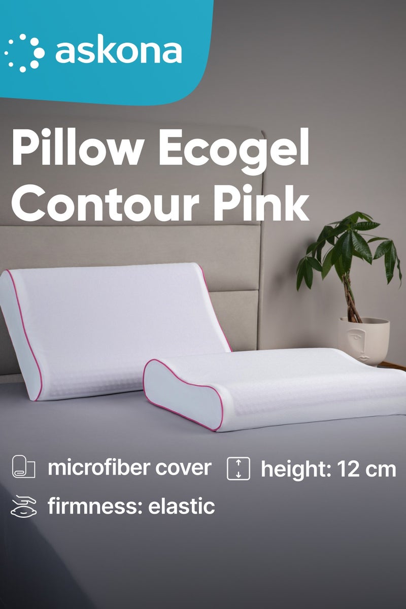 Askona Askona Pillow Ecogel Contour Pink / with cooling gel - Image 1