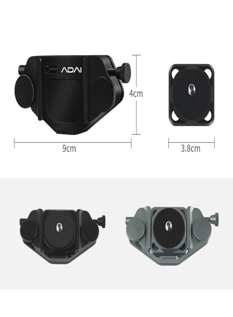 ADAI Capture Camera Clip Quick Release Aluminum Alloy with 1/4 Thread for Backpack Strap Waist Belt Mounting Compatible with Canon Nikon Sony DSLR - Image 4