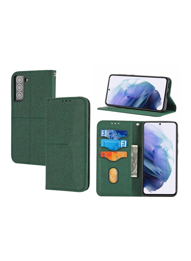 S-TOP Case For Samsung Galaxy S21 FE Woven Texture Stitching Magnetic Horizontal Flip PU Leather Case with Holder & Card Slots & Wallet & Lanyard - Image 1