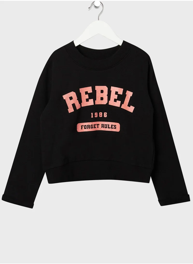 NAME IT Kids Rebel Long Sleeve Sweatshirt