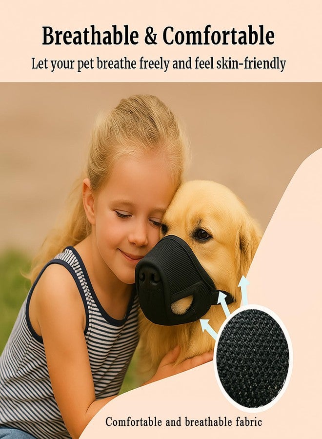 Colenumone Dog Muzzle – Mesh Soft Muzzle for Small Medium Large Sized Dogs, Adjustable for No Bark, Scavenging, Licking & Chewing, Prevent Biting, Black (M) - Image 4