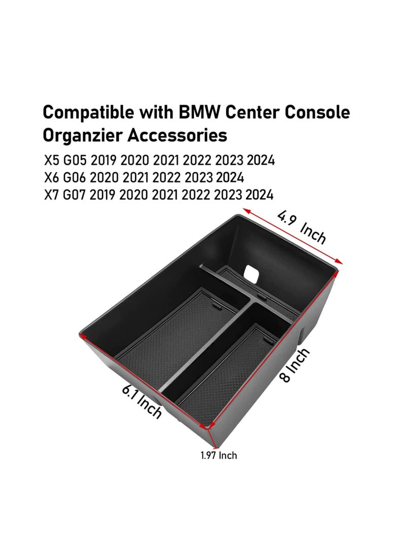 SYOSI - Center Console Organizer, Compatible with BMW X5 G05/ X6 G06/ X7 G07, Console Organizer, Center Console Tray Console Storage, Compatible with BMW X5 G05/ X7 G07 2019-2024, X6 G06 2020-2024 - Image 1