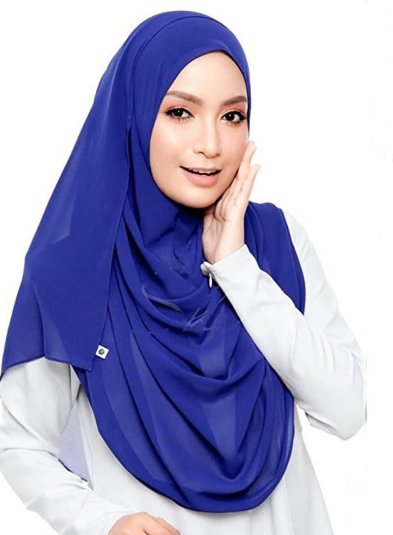 ELTRAZONE Solid Color Bubble Chiffon Scarf for Women Fashion Soft Hijab Long Scarf Wrap Scarves - Image 1