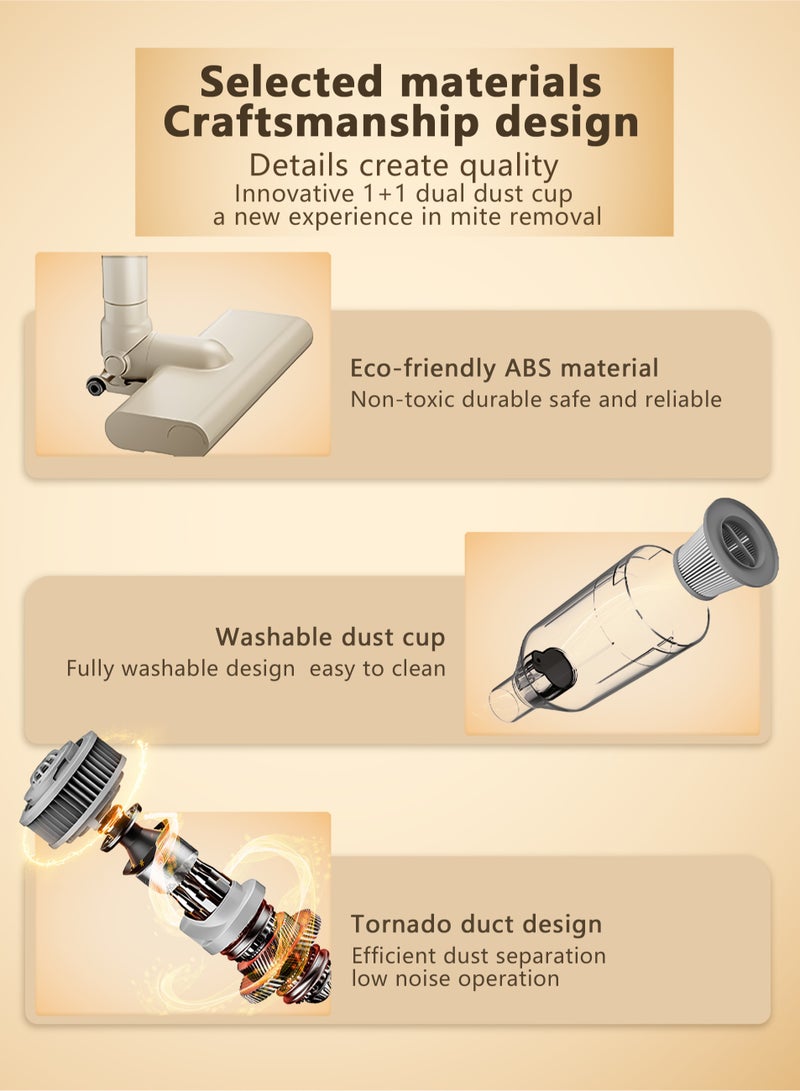 HAOHAN 6M Corded Portable Handheld Vacuum Cleaner,19000PA Suction /500W Motor, HEPA Filter with Lightweight Body and Low Noise,Upright Cleaning for Floors, Carpets and Pet Hair.  - Image 3