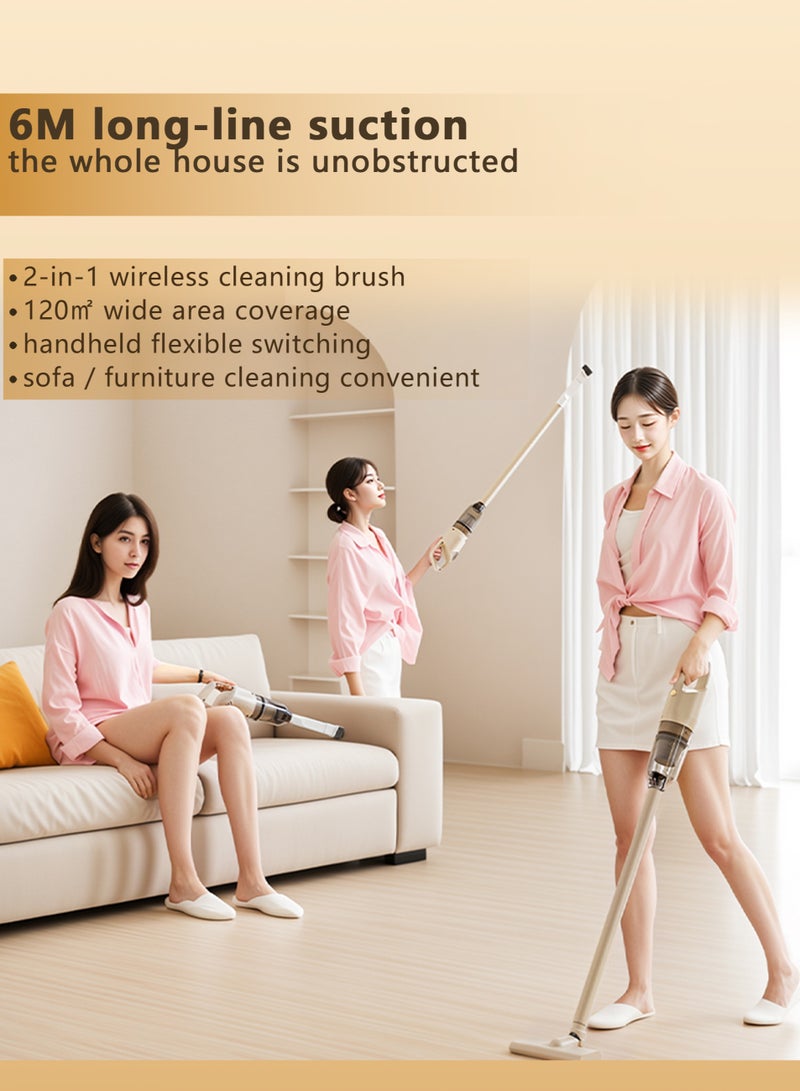 HAOHAN 6M Corded Portable Handheld Vacuum Cleaner,19000PA Suction /500W Motor, HEPA Filter with Lightweight Body and Low Noise,Upright Cleaning for Floors, Carpets and Pet Hair.  - Image 4