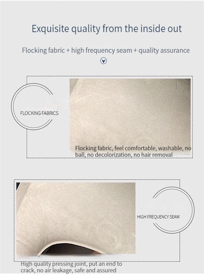 Ru syanl - Inflatable Travel Pillow Airplane Neck Pillow Comfortably Supports Head and Chin for Airplanes Trains Cars and Office Napping - Image 1
