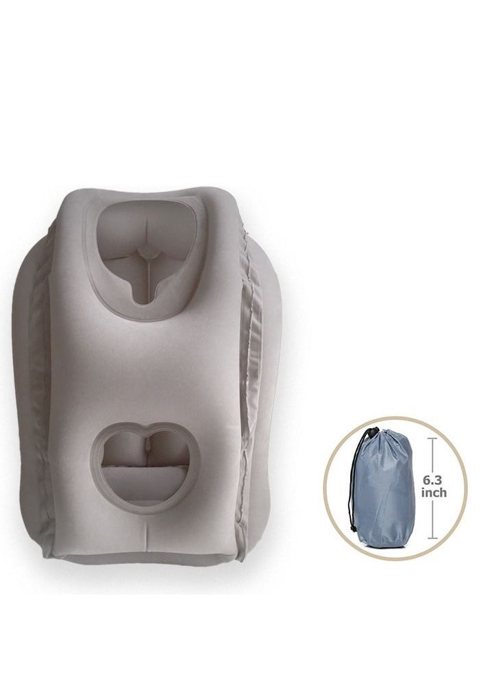 Ru syanl - Inflatable Travel Pillow Airplane Neck Pillow Comfortably Supports Head and Chin for Airplanes Trains Cars and Office Napping - Image 1