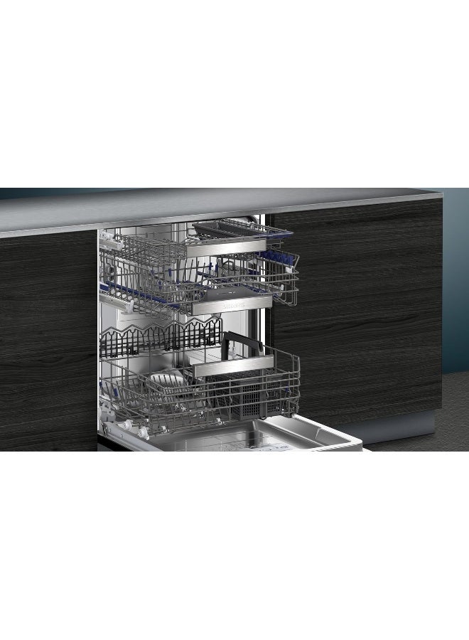 سيمنز غسالة الصحون المتكاملة بالكامل Siemens iQ700 Home Connect، وظيفة زيولايت، 13 إعداد مكان، صنع في ألمانيا، SN67ZX86DM، ضمان 3 سنوات SN67ZX86DM باللون الأسود - Image 4