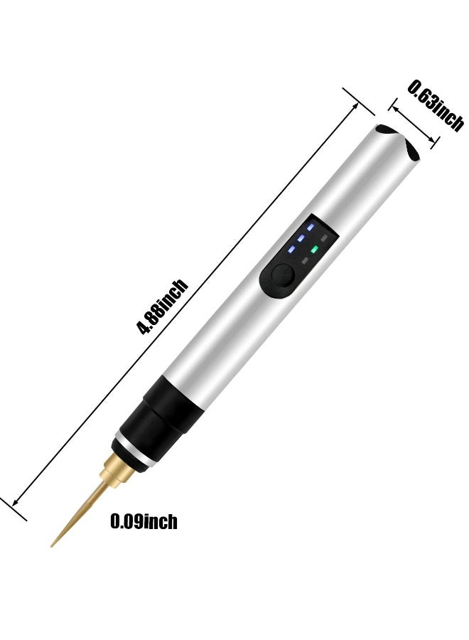 Generic Electric Engraving Pen with 36 Templates, 25W Cordless Etching Engraving Tool Mini Speed Control Usb Rechargeable Mini Professional Jewelry Engraving Machine Wood Metal Glass Stone - Image 5