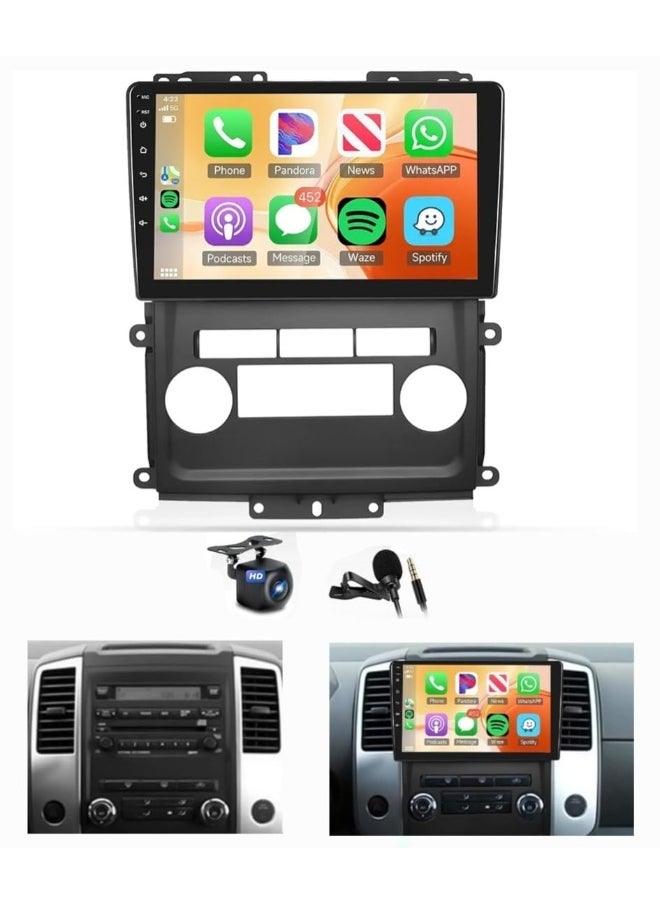 Vierex Car Stereo For Nissan Xterra Frontier 2009-2012 With Apple Carplay Android Auto Wireless WiFi DSP FM&AM BT AHD Camera Included Fast Interface  4 32 Carplay  - Image 1