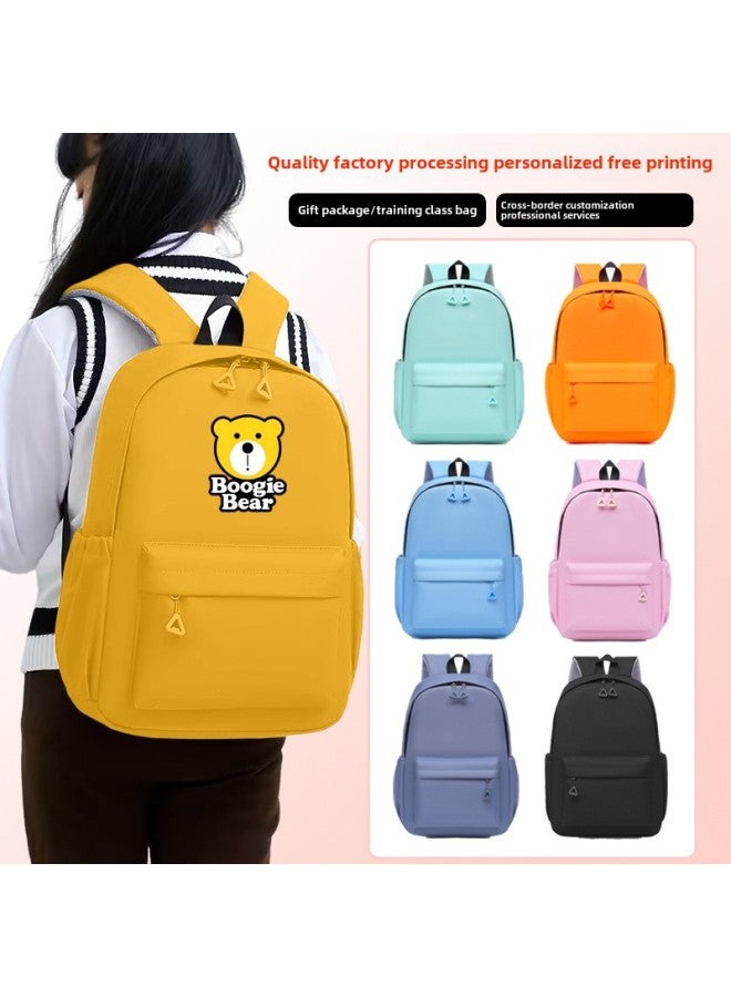 Custom Schoolbag Primary And Secondary School Students Printing Logo Children's Tutorial Bag Training Kindergarten Shoulder Bag-Color:Upgraded Pink-Size:Small Size, Height 35, Width 27, Thickness 11cm - Image 2