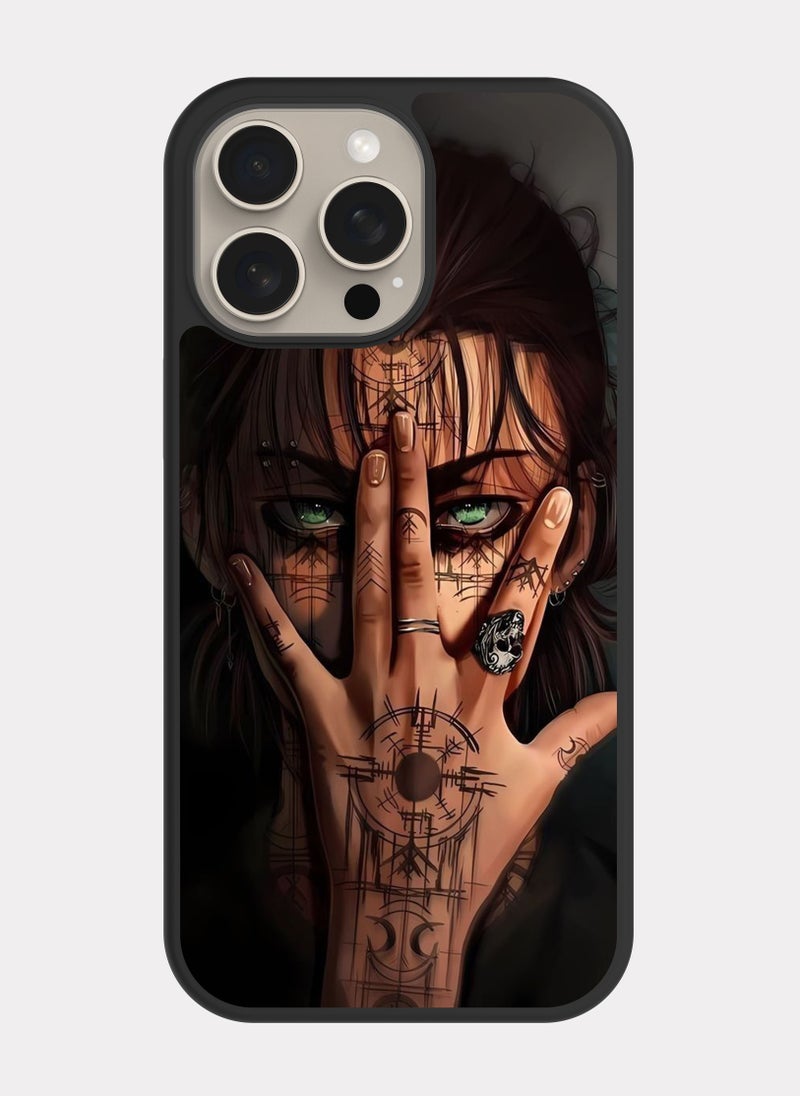 PXLAAT iPhone 15 Pro Max case cover Attack On Titan Eren Yeager - Image 1