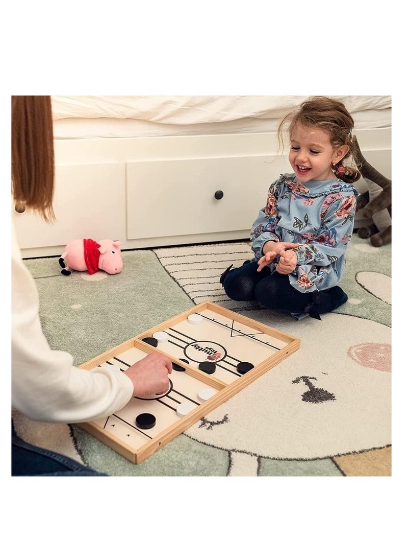 Nutty - 60 * 30 cm Exciting Fast Sling Puck Game large from MUMS PLANET,Crash Bash Board Game,Table Top Hockey Game,Football Slingshot Game,Wooden Hockey Game,Rapid Sling Table Battle Speed String... - Image 1