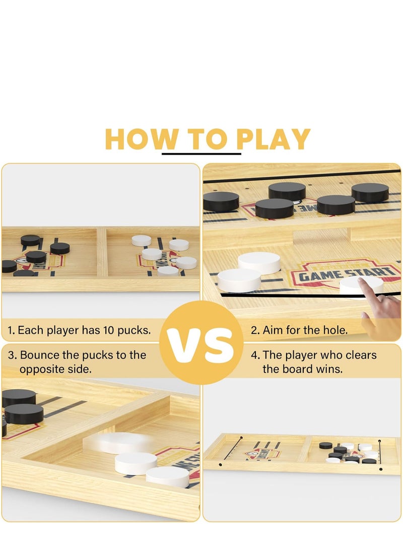 Nutty - 60 * 30 cm Exciting Fast Sling Puck Game large from MUMS PLANET,Crash Bash Board Game,Table Top Hockey Game,Football Slingshot Game,Wooden Hockey Game,Rapid Sling Table Battle Speed String... - Image 1