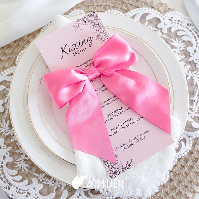 AIMUDI Hot Pink Satin Bows 5.5" Bows for Gift Wrapping Satin Twist Tie Bows Premade Ribbon Bows for Treat Bags Invitations Baskets Crafts Wedding Birthday Baby Shower Spring Decorations, 24 PCs - Image 5