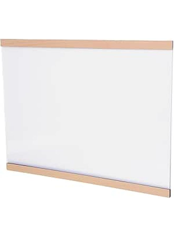 Pine Wood A4 Horizontal Magnetic Photo Frame For Wall Mounted Certificates Artwork Home Office Decoration - Image 1