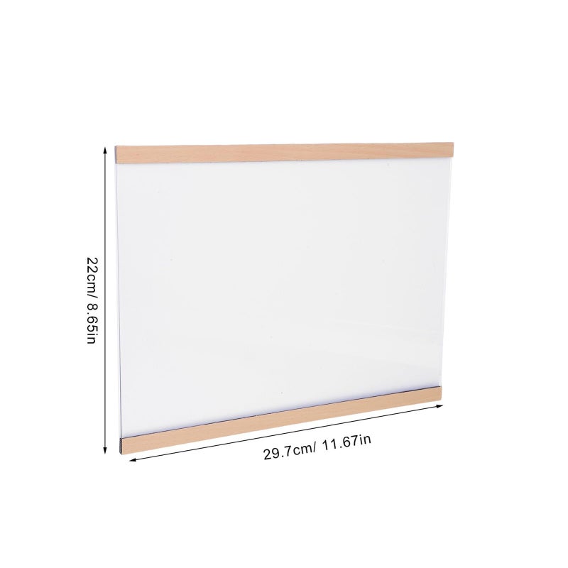 Pine Wood A4 Horizontal Magnetic Photo Frame For Wall Mounted Certificates Artwork Home Office Decoration - Image 3