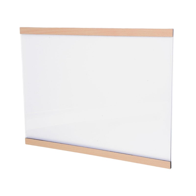 Pine Wood A4 Horizontal Magnetic Photo Frame For Wall Mounted Certificates Artwork Home Office Decoration - Image 2