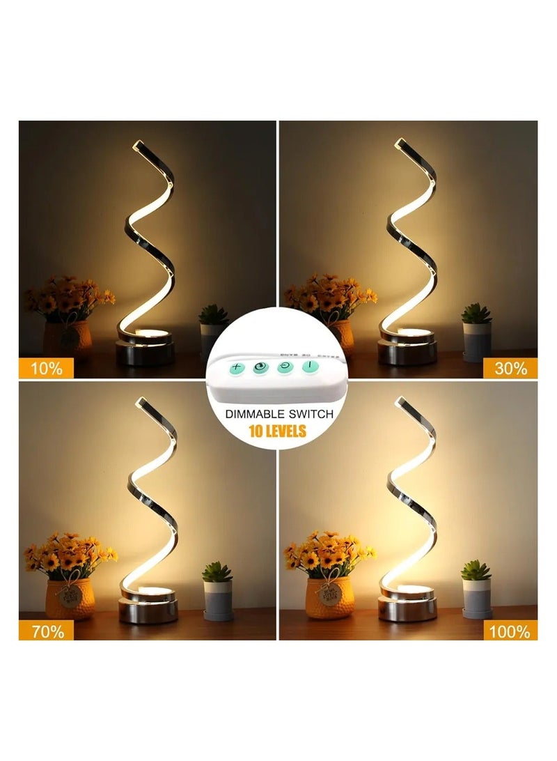 LED table lamp with black spiral design one size centimeter  - Image 3