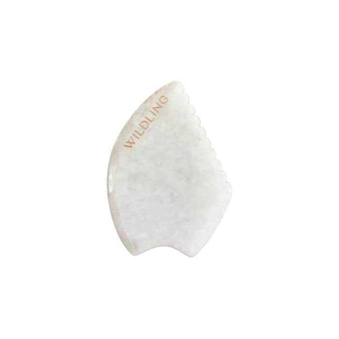 WILDLING Empress Jade Gua Sha Facial Stone I Facial Massage Stone to Lift, Plump, Tone + Sculpt I Patented Design Crafted with 100% Authentic Bian Stone