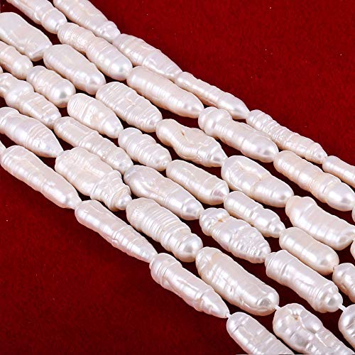 LE SKY Baroque Pearl Beads Natural Irregular Cultured Freshwater Pearl Loose Bead for DIY Women Pendants Earrings Jewelry Making 142 inch - Image 1