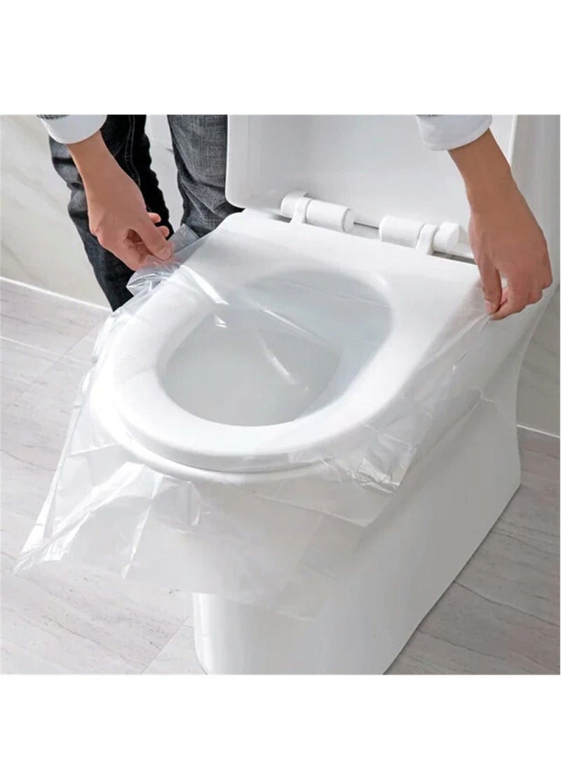 DubaiGallery Disposable Toilet Seat Covers 50 Pack Large Size Potty Seat Cover, Waterproof Kids Potty Protectors for Camping Travel Bathroom Public Toilet Users  - Image 1