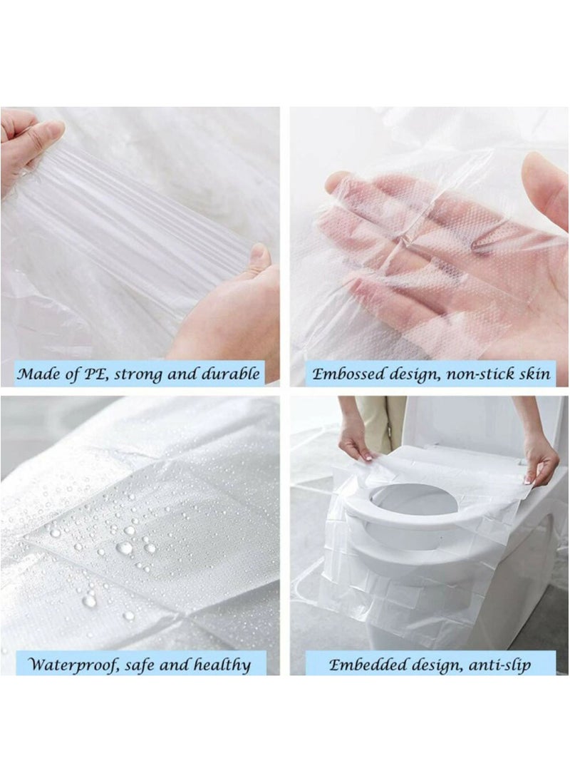 DubaiGallery Disposable Toilet Seat Covers 50 Pack Large Size Potty Seat Cover, Waterproof Kids Potty Protectors for Camping Travel Bathroom Public Toilet Users  - Image 4