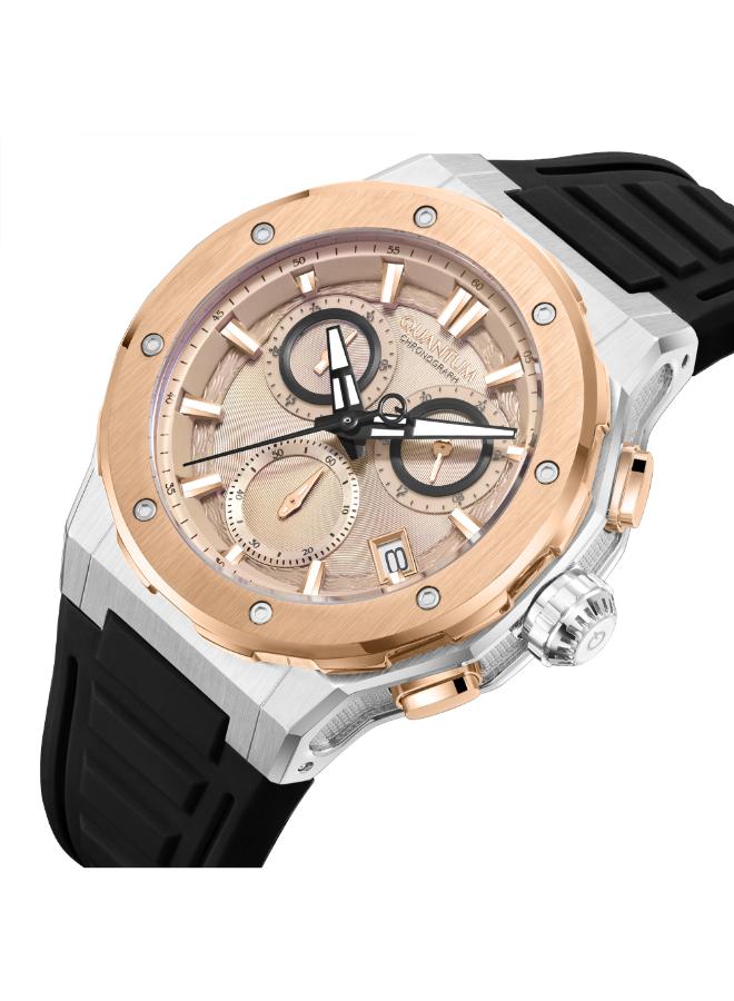 Quantum Men's Silicone Chronograph Watch HNG1082.571 - 46 mm - Image 2