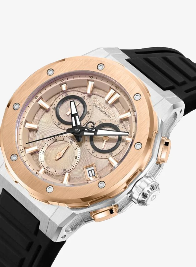 Quantum Men's Silicone Chronograph Watch HNG1082.571 - 46 mm
