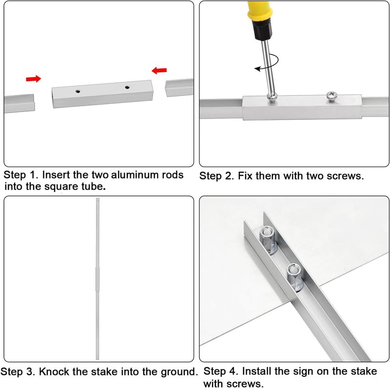Kichwit 275 Long Aluminum Stake for Yard Sign Hardware Included - Image 2