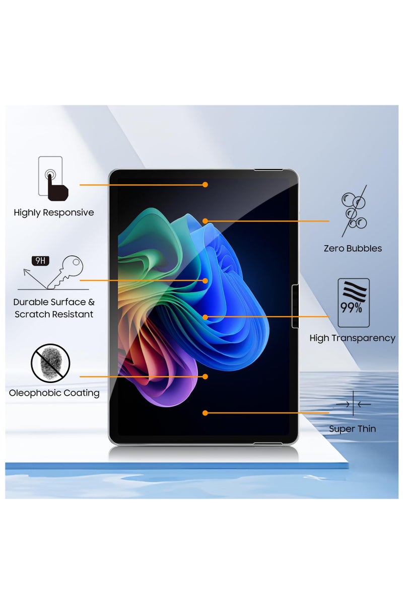 1Pcs Screen Protector for Microsoft Surface Pro 12 Inch 2025, Anti Scratch Premium HD Clear 9H Hardness Tempered Glass Screen Protector Compatible with Tablet Accessories - Image 2