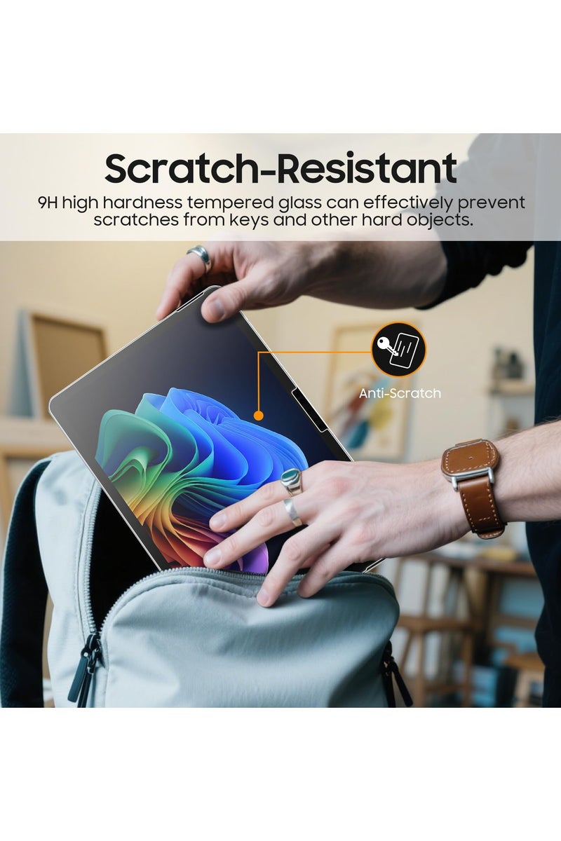 1Pcs Screen Protector for Microsoft Surface Pro 12 Inch 2025, Anti Scratch Premium HD Clear 9H Hardness Tempered Glass Screen Protector Compatible with Tablet Accessories - Image 4