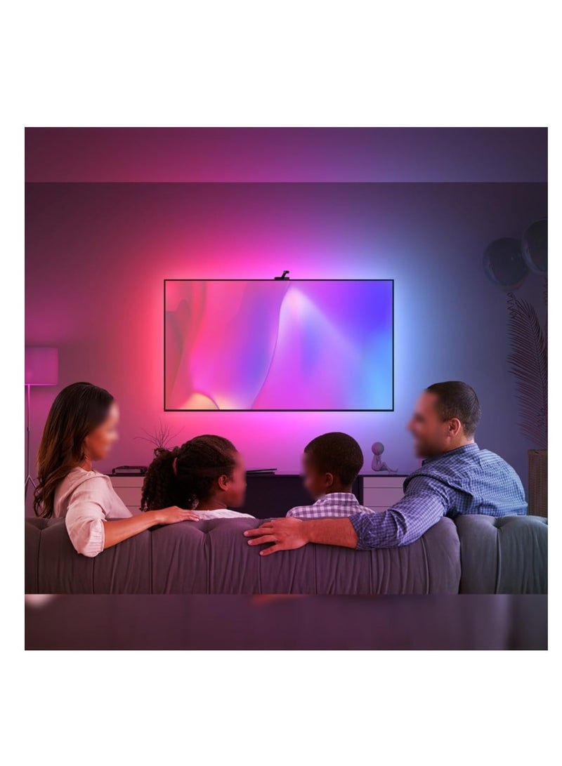 SYOSI LED Strip Light Music Sync, HDMI Sound and Light Screen Synchronized Computer Ambient Lighting Strip, Can DIY Modeling Light Strip Multi-color Mode, Suitable for 55-65 inch Monitor Ambient Lighting - Image 2