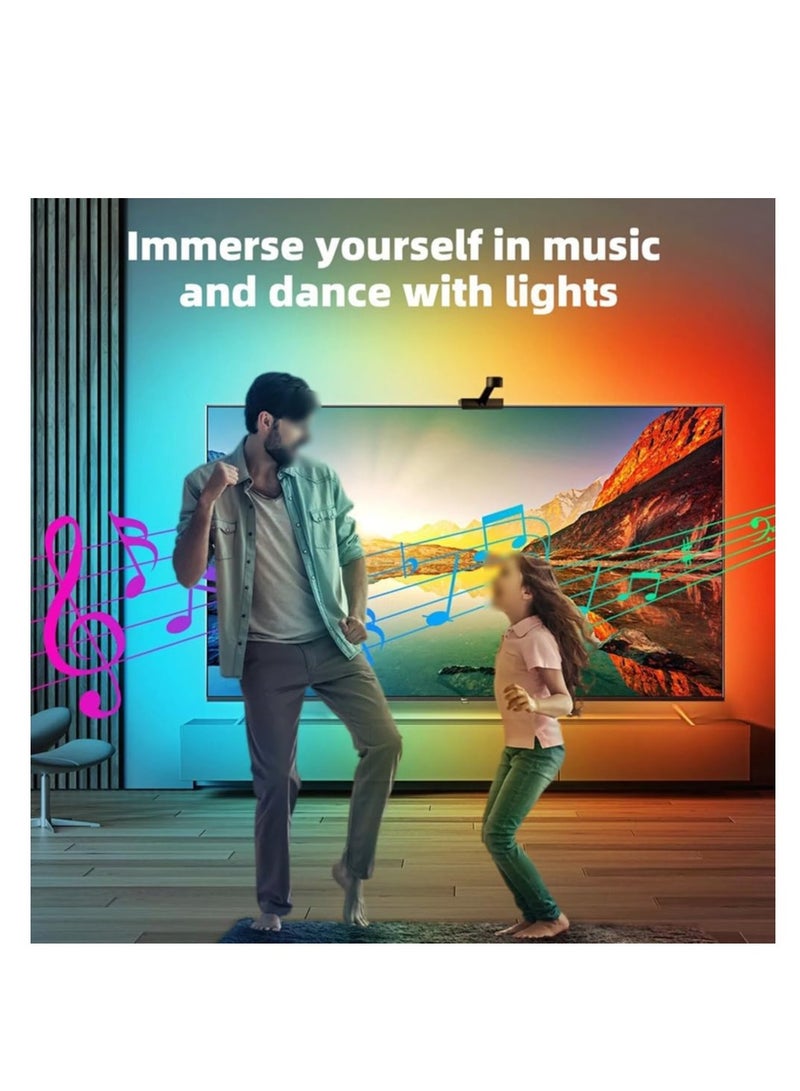 SYOSI LED Strip Light Music Sync, HDMI Sound and Light Screen Synchronized Computer Ambient Lighting Strip, Can DIY Modeling Light Strip Multi-color Mode, Suitable for 55-65 inch Monitor Ambient Lighting - Image 4