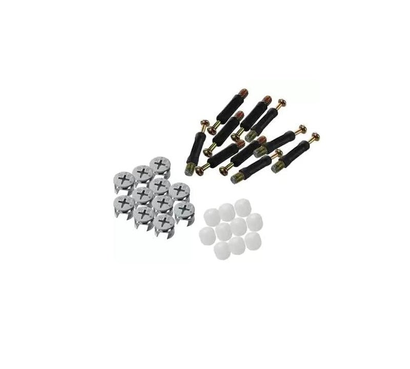 FURNEASER Minifix Set Furniture Board Cam Fitting and PreInserted Nut Bolt Set Cam Lock Screws and Nuts for Wardrobe Furniture Panel Connecting Hardware 10 - Image 1