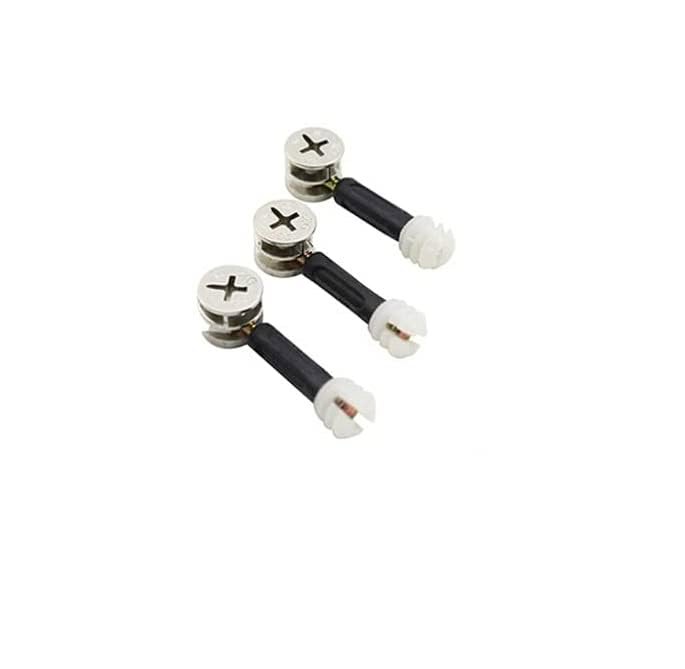 FURNEASER Minifix Set Furniture Board Cam Fitting and PreInserted Nut Bolt Set Cam Lock Screws and Nuts for Wardrobe Furniture Panel Connecting Hardware 10 - Image 2