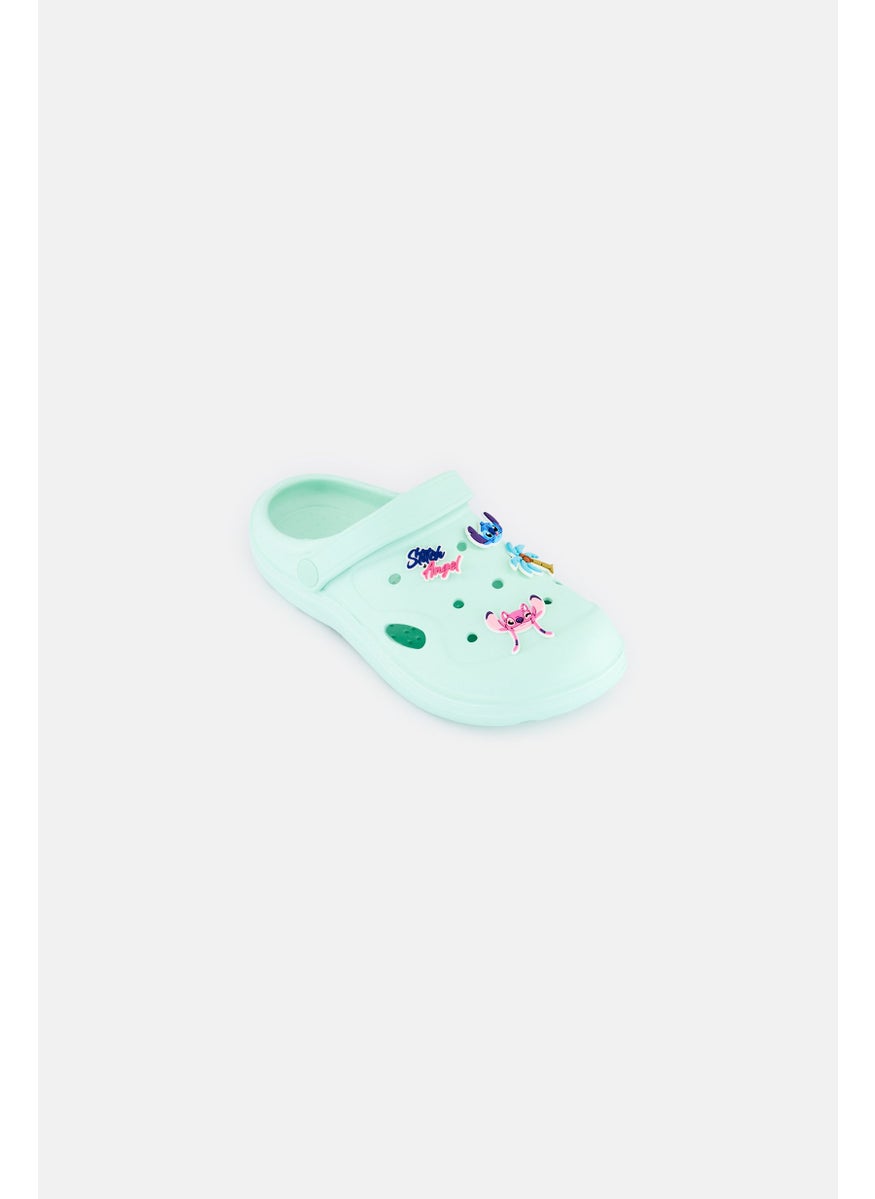 Disney Kids Girl Lilo And Stitch Slip On Clogs, Mint Green  - Image 1