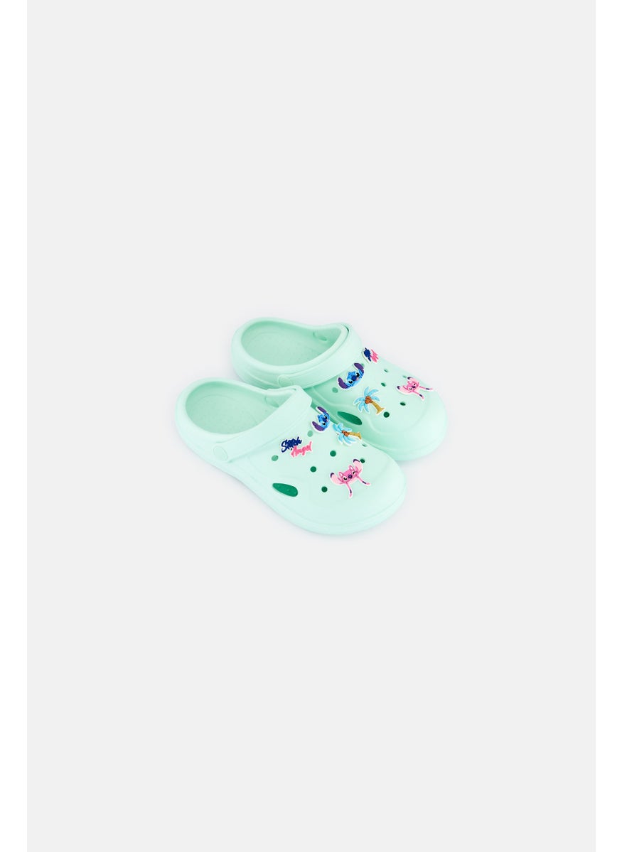 Disney Kids Girl Lilo And Stitch Slip On Clogs, Mint Green  - Image 2